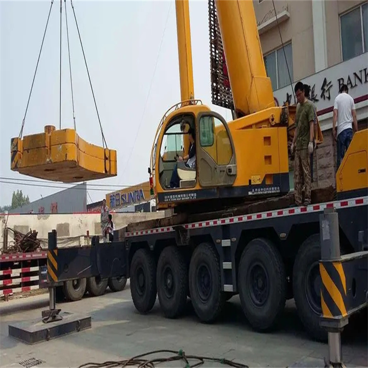 乐亭县当地吊车出租|机器吊装|75吨|工厂搬迁服务